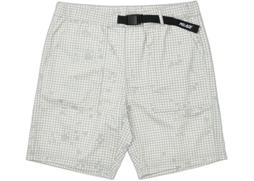 Palace Belter Shorts White Grid DPM