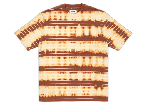 Palace Bleached Stripe T-shirt Brown