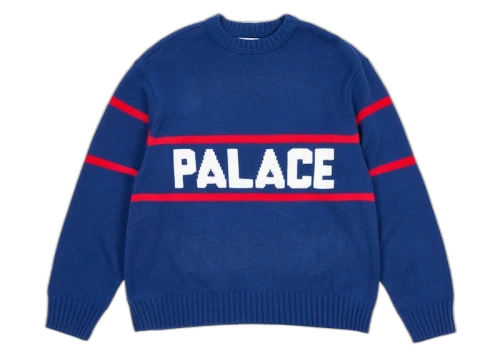 Palace Blocky Knit Blue