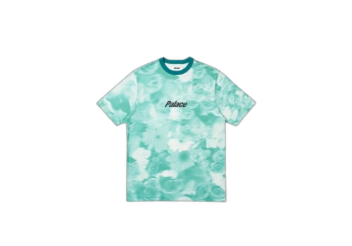 Palace Blurry Flower Ringer T-Shirt Green