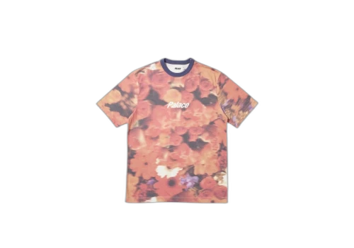 Palace Blurry Flower Ringer T-Shirt Orange