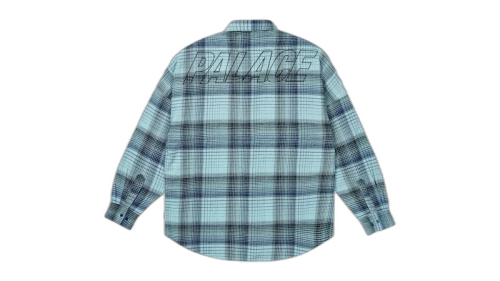 Palace Brushed Flannel Drop Shoulder Shirt Blue