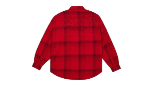 Palace Brushed Flannel Drop Shoulder Shirt Red