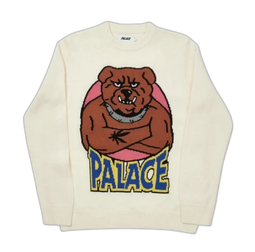 Palace Bulldog Knit White