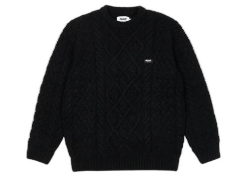 Palace Cable Knit Black