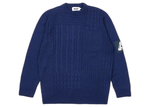 Palace Cable Patchwork Knit Navy