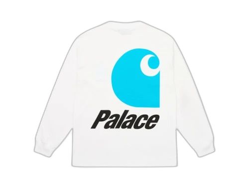 Palace Carhartt WIP Logo Longsleeve White