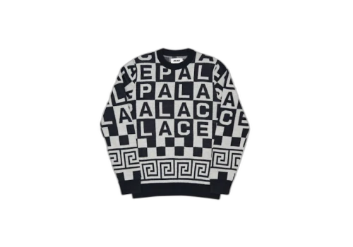 Palace Check-It Knit Navy/Grey