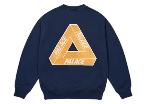 Palace Chenille Tri-Ferg Crew Navy