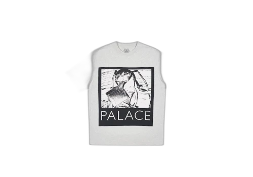 Palace Chip T-Shirt Grey Marl
