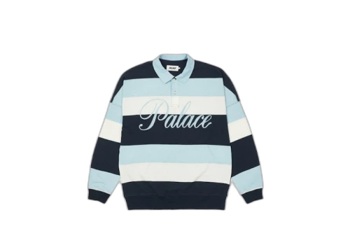 Palace Classic Stripe Drop Shoulder Polo Blues