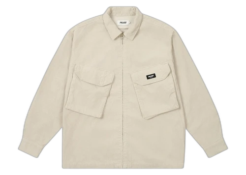 Palace Cord Pdu Overshirt Concrete Grey