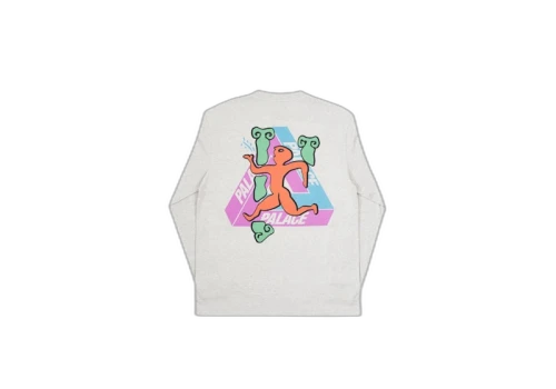 Palace Dancing Man Longsleeve Grey Marl