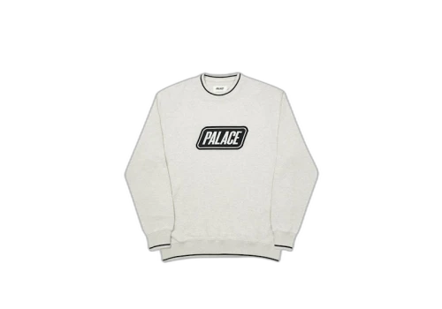 Palace Das Palace Waffle Crew Grey Marl