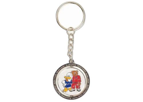 Palace Dog And Duck Keyring Silver