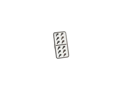 Palace Domino Pin Badge White/Black