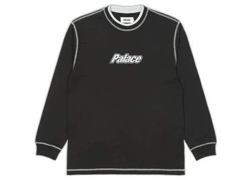 Palace Double Collar Longsleeve Top Black