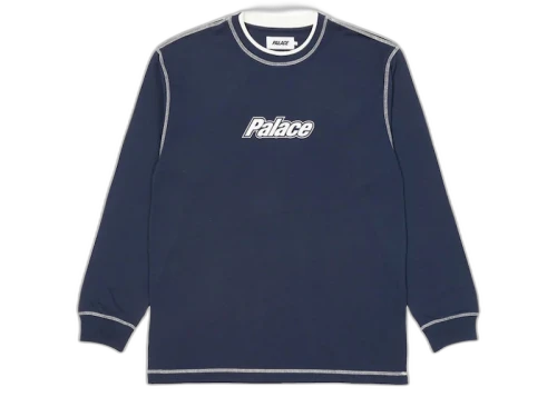 Palace Double Collar Longsleeve Top Navy