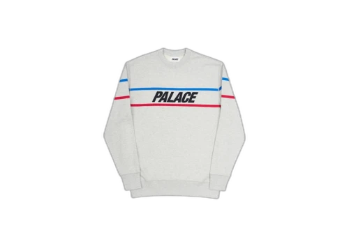 Palace Double Ripe Crew Grey Marl