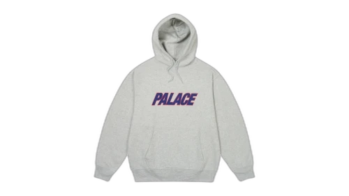 Palace Duo Logo Hood Grey Marl