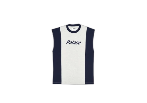 Palace Duo Panel T-Shirt Grey Marl