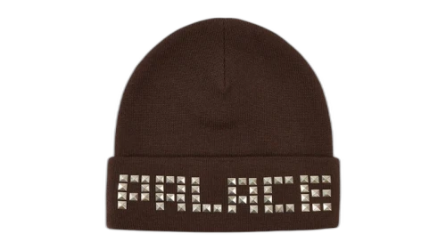 Palace Emotional Studded Beanie Brown