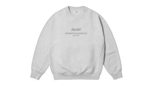 Palace Engineered Garments Crew Grey Marl
