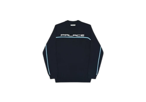 Palace Fader Pipe Knit Black/Cyan