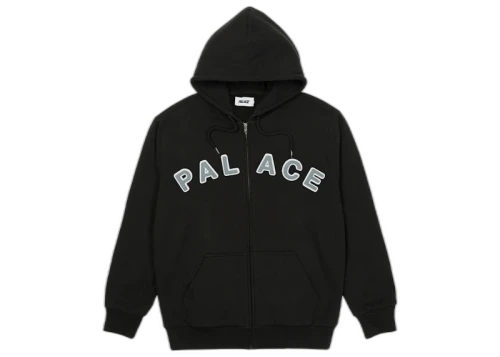 Palace Felt Letters Zip Hood Black