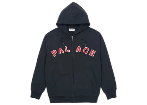 Palace Felt Letters Zip Hood Navy