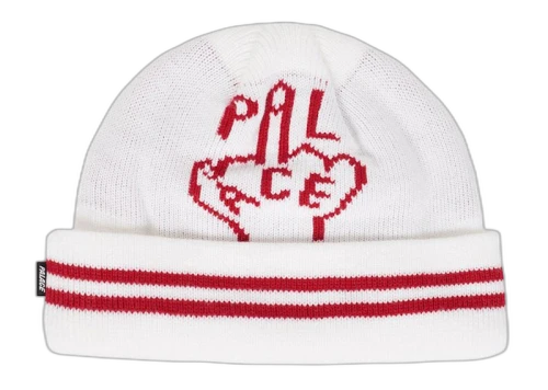 Palace Finger Up Beanie White