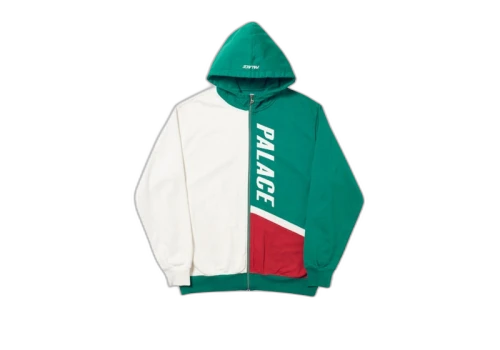 Palace Flaggo Zip Hood White/Green/Red