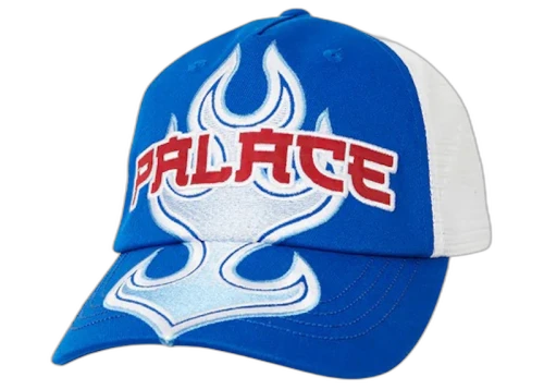 Palace Flame Trucker Hat Blue