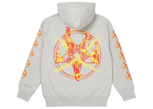 Palace Flamed Hood Grey Marl
