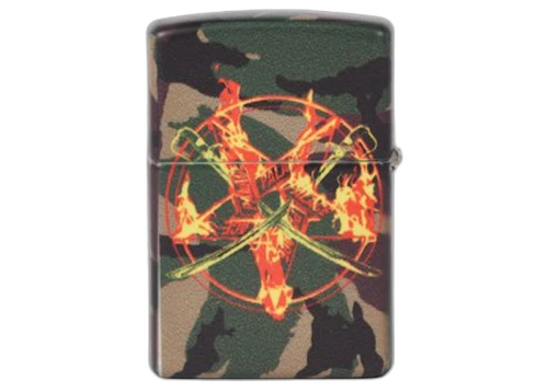 Palace Flamed Zippo Lighter Camo
