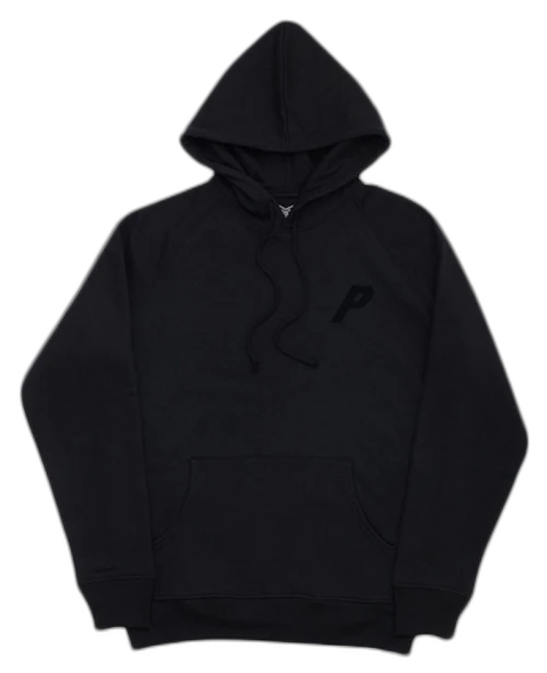 Palace Flocka Hoodie Black/Black