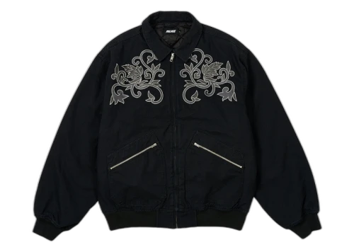 Palace Floral Canvas Bomber Jacket Black