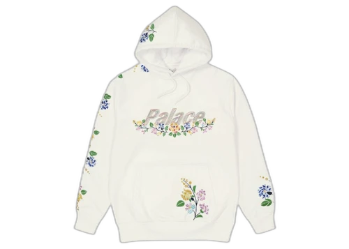Palace Flower Stitch Hood White