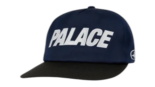 Palace Font Snapback 5-Panel Navy/Black