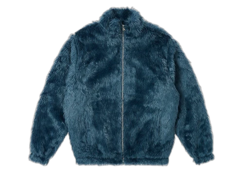 Palace Furry Zip Funnel Navy