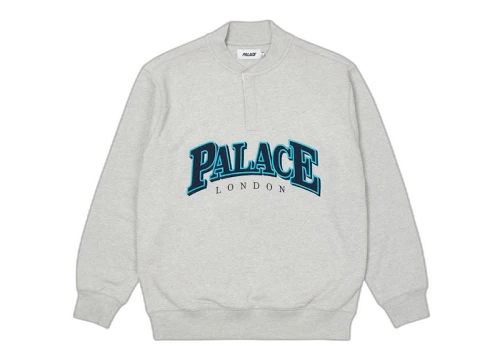 Palace Giant Button Up Crew Grey Marl