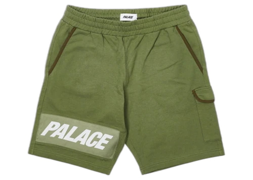 Palace Giant Woven Label Shorts Olive