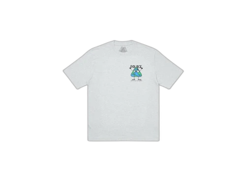 Palace Globlerone T-Shirt Grey Marl