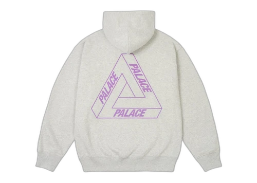 Palace Glow Tri-Ferg Hood Grey Marl
