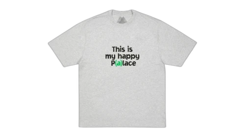 Palace Happy T-shirt Grey Marl