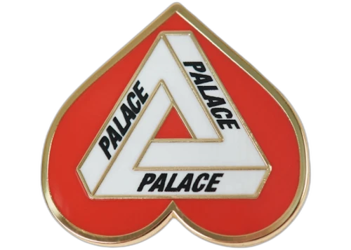 Palace Hearty Pin Badge Red