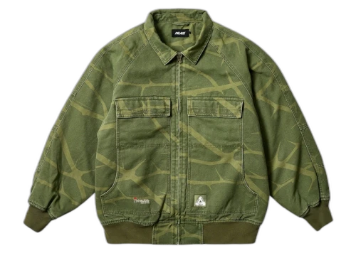 Palace Heavy Canvas Bomber Jacket Deep Green