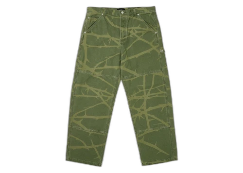 Palace Heavy Canvas Work Pant Deep Green