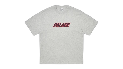 Palace Heavy Font T-Shirt Grey Marl