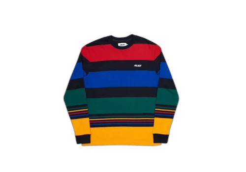 Palace Heavy Stripe L/S T-Shirt Navy/Multi